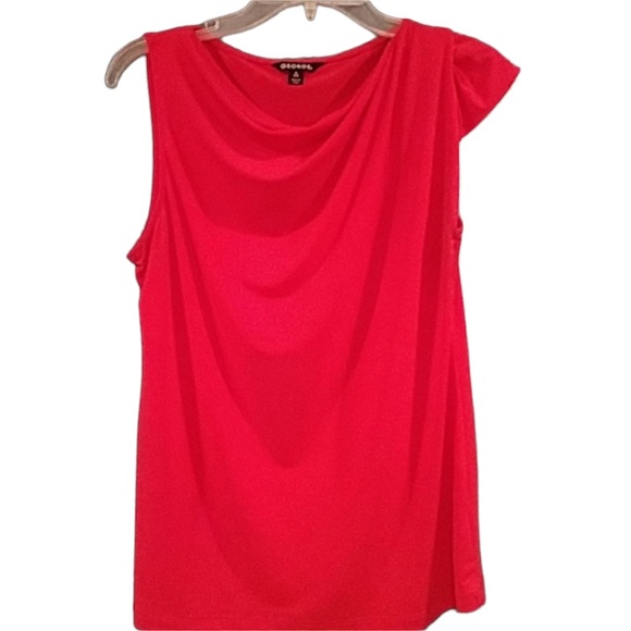 Med womens sleeveless red-orange George brand top - Picture 3 of 9